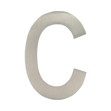 Brass 4 Inch Floating House Letter Satin Nickel C